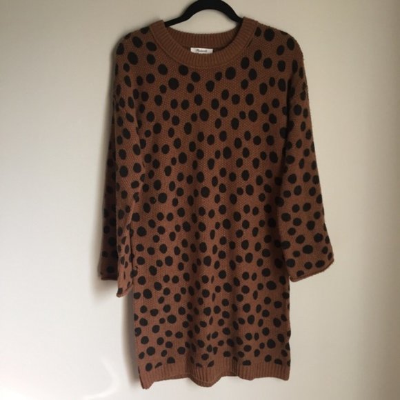 Madewell Leopard Dot Sweater Dress - Picture 3 of 7
